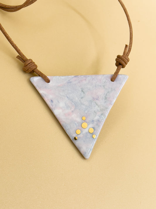 Lavender Triangle Necklace