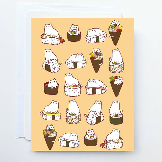 Sushi Cats Greeting Card