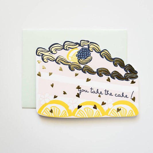 You Take the Cake! Holographic Greeting Card